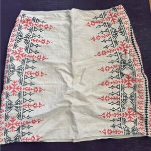 Patterned Cream Skirt